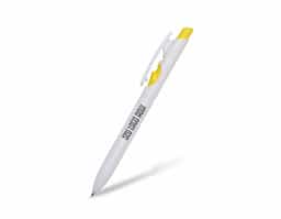 Caneta plástica com mecanismo de acionamento por clique, prática e funcional. Ideal para o uso diário, oferece conforto na escrita e é compacta, tornando-se uma opção versátil para o dia a dia. Seu design simples e eficiente garante boa durabilidade e facilidade de transporte