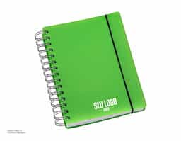 Agenda Wire-o Compacta Capa Plástica com Elástico Azul - Capa em PP - Acabamento em Wire-o - Miolo Permanente em Papel Off-set 63g - 1x1 cor - 382 páginas - Dados Pessoais - Contatos- Formato da Agenda: 110x155mm