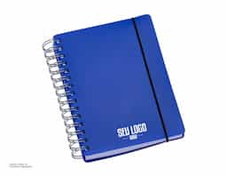 Agenda Wire-o Compacta Capa Plástica com Elástico Azul - Capa em PP - Acabamento em Wire-o - Miolo Permanente em Papel Off-set 63g - 1x1 cor - 382 páginas - Dados Pessoais - Contatos- Formato da Agenda: 110x155mm