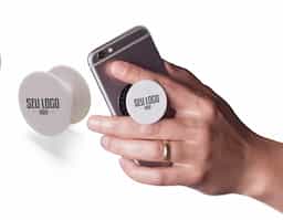 Suporte plástico para celular.