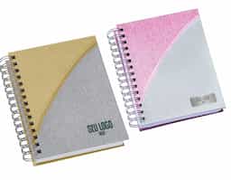 Agenda diária metalizada com detalhe colorido em diagonal. Possui espiral, "bolso" plástico atrás da capa, dados pessoais, calendários 2023 à 2025, endereços da internet, mapa do Brasil, mapa mundi, índice telefônico e planejamento.
