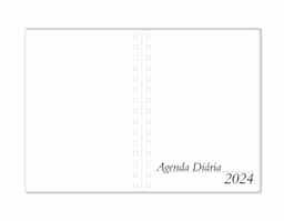 Agenda diária metalizada com detalhe colorido em diagonal. Possui espiral, "bolso" plástico atrás da capa, dados pessoais, calendários 2023 à 2025, endereços da internet, mapa do Brasil, mapa mundi, índice telefônico e planejamento.
