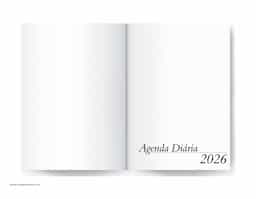 Agenda diária 2024 de couro sintético com suporte para caneta. Contém fita de cetim marca página, dados pessoais, calendário de 2023 à 2025, mapa do Brasil, mapa global, índice telefônico e planejamento. Não acompanha caneta.