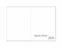 Agenda diária 2026 de couro sintético. Contém fita de cetim marca página, dados pessoais, calendário de 2023 à 2025