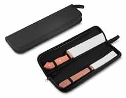 Kit Churrasco Estojo em nylon, faca 7 e garfo trinchante.