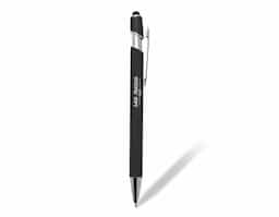Caneta metal com ponteira touch. Corpo com pintura colorida e acabamento emborrachado, acionador com borracha touch e clip metálico com detalhe brilhante. Aciona por clique.																						Can			