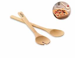 Conjunto de 2 talheres para salada bambu