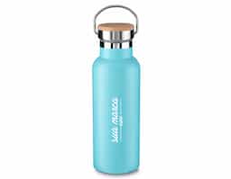 Garrafa em aço inox parede dupla de 500ml, conserva a temperatura quente ou fria