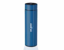 Garrafa térmica em aço inox com parede dupla 450ml com infusor,
Display LED com termômetro digital na tampa para indicar a temperatura do líquido,
Conserva líquido quente por até 5 horas e líquido frio até 7 horas