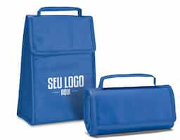 Bolsa térmica dobrável em non-woven (80 g/m²) com fecho em velcro e com capacidade até 3 L. Food grade. Bolsa fornecida desdobrada. Dobrada: 170 x 95 x 40 mm | Aberta: 170 x 265 x 110 mm