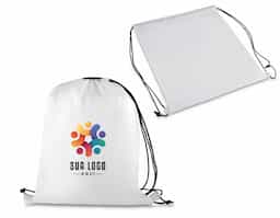 Sacola Mochila em tecido tipo Nylon 210gr resinado em fio 100% polyester