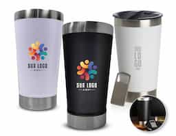Copo Térmico Inox 500ml com tampa e abridor. 