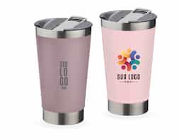 Copo Térmico Inox 500ml com tampa e abridor. 