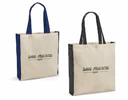 Sacola 100% algodão (140 g/m²) com alças de 65 cm
