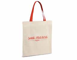 Sacola 100% algodão (140 g/m²) com alças de 60 cm