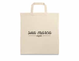 Sacola 100% algodão com alças de 30 cm. 370 x 410 mm