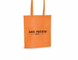 Sacola em non-woven (80 g/m²) termo-selado com alças de 55 cm. 270 x 350 mm