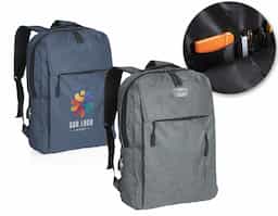  Mochila confeccionada em nylon com compartimento para notebook até 15,6 polegadas.