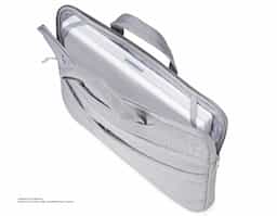  Pasta executiva para notebook 15 polegadas. Confeccionada em poliéster a pasta tem o compartimento principal com o interior aveludado para maior proteção do notebook, além de 6 compartimentos externos e uma alça para encaixe em mala de viagem.