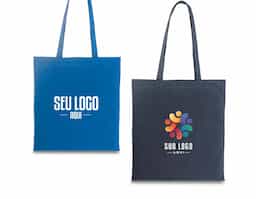 Sacola em algodão reciclado e rPET (180 g/m²) com alças de 65 cm
