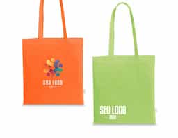 Sacola em algodão reciclado e rPET (180 g/m²) com alças de 65 cm