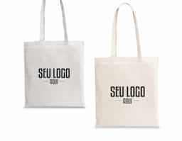 Sacola em algodão reciclado e rPET (180 g/m²) com alças de 65 cm