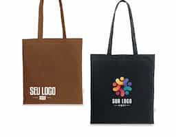 Sacola em algodão reciclado e rPET (180 g/m²) com alças de 65 cm