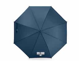 Guarda-chuva em rPET pongee com abertura automática, haste e estrutura em metal. Pega em madeira