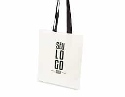 Sacola 100% algodão (180h/m2) com malha 100% algodão. Sacola ideal para compras no dia a dia. 