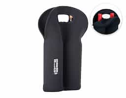Porta garrafas duplo em neoprene isotérmico.