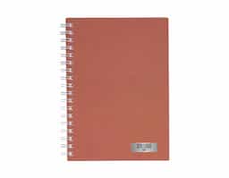 Caderno capa dura. São 96 folhas, 192 páginas com 8 páginas iniciais padrão sendo dados pessoais, calendário, planejamento anual e trimestral.