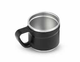 Garrafa térmica em aço inox com parede dupla isolada a vácuo, com capacidade de até 550ml. Tampa removível que possibilita o uso como caneca, anel de silicone para vedação