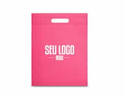 Sacola em non-woven (80 g/m²) termo-selado. 250 x 350 x 80 mm