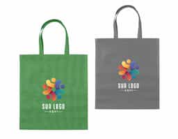 Sacola de TNT com costura termo selada, resistente e leve, ideal para eventos, brindes corporativos e uso no dia a dia.