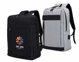 Mochila de nylon 21 litros com detalhes emborrachados e dois compartimentos, sendo o principal com bolso para notebook 15,6. Com divisórias internas para acessórios, a mochila possui bolso lateral e suporte externo usb.. 42x30x17