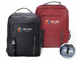 Mochila de nylon 23 Litros com 3 compartimentos, sendo o principal com bolso para notebook 15,6. Com divisórias internas para acessórios, a mochila possui bolso lateral, suporte externo USB e alça para encaixe em malas e viagens.41x30x19