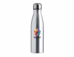 Garrafa 630ml de alumínio com tampa rosqueável e pintura metalizada