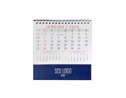 Calendário de mesa 2026 confeccionado em papel couché 115g, com base rígida em percalux que garante maior durabilidade e estabilidade. Ideal para organização diária no ambiente de trabalho ou estudo, oferecendo visual prático e elegante.