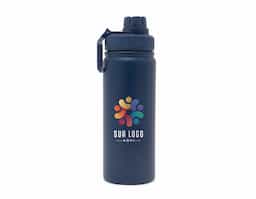 Garrafa térmica com infusor de bebidas, feita em inox 304de parede dupla com capacidade para 570ml. Tampa com alça para transporte e tampa de proteção para o bocal.