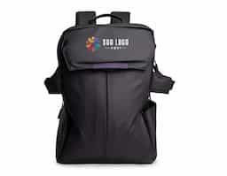 Mochila de 30 Litros confeccionada em couro sintético resistente à água. Contém três compartimentos, sendo um deles exclusivo para acomodar capacete de bicicleta e outro para notebook de 15,6" com revestimento aveludado. A mochila possui faixa e detalhes refletivos, bolsos externos nas laterais, bolso interno de plástico exclusivo para itens molhados, bolso interno de tela, alça para engate em mala de viagem, alça regulável revestida com espuma, parte traseira também revestida com espuma para maior conforto e fivelas para melhor expansão e segurança da mochila.