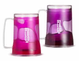Caneca acrílica 400ml com gel térmico, congelar apenas de boca para baixo no máximo 48hs a cada congelamento.