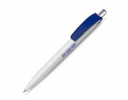 Caneta plástica com carga esferográfica azul de 1.0mm e acionamento por clique. Perfeita para escrever com fluidez e precisão em qualquer ocasião. Seu design leve e ergonômico proporciona conforto durante o uso prolongado. Ideal para anotações diárias e tarefas escolares ou profissionais.
