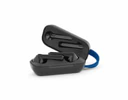 Fone de ouvido wireless stereo em ABS com transmissão sem fios BT v5.0 e autonomia aproximada de 3 horas. O estojo de carregamento, com uma bateria 250 mAh, é também em ABS e contém uma presilha em silicone que permite transportar e carregar os fones de forma fácil e cómoda. Produto com cabo de carregamento micro USB incluso. Fornecido em caixa de presente. 77 x 36 x 30 mm