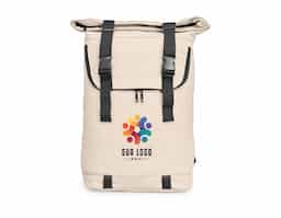 Mochila de couro sintético de 34 litros resistente à água. Possui dois compartimentos, sendo o principal com bolso para notebook de 14 polegadas. Possui engate para mala de viagem, fechamento por zíper e cinto com velcro.