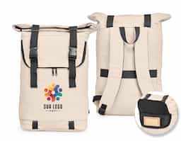 Mochila de couro sintético de 34 litros resistente à água. Possui dois compartimentos, sendo o principal com bolso para notebook de 14 polegadas. Possui engate para mala de viagem, fechamento por zíper e cinto com velcro.