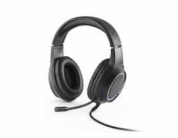 Fones de ouvido para jogos com microfone de alta qualidade incorporado com luzes RGB com um modo. Pensados para uso prolongado, são resistentes, confortáveis e contêm cabo de 2 m com controlador de volume. Incluso cabo jack de 3.5 mm com entrada USB-A. Os fones de ouvido quando utilizados com este cabo proporcionam uma qualidade superior no áudio. Fornecido em caixa presente. 20 x 19 x 10 mm |Caixa: 191 x 215 x 115 mm