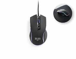 Mouse para jogos em ABS e acabamento emborrachado com 7 botões e iluminação RGB com 8 modos possíveis. Formato ergonômico desenhado para conforto e desempenho de uso prolongado. Configuração de alta precisão até 7200 DPI. Fio resistente em nylon de 1.5 m. Fornecido em caixa presente. 124 x 71 x 39 mm | Caixa: 95 x 139 x 45 mm