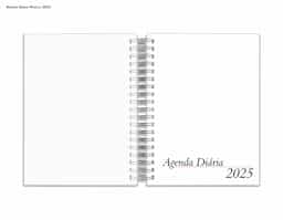 Agenda modelo Wire-o com capa premium durável, apresentando uma faixa azul que destaca o design. Inclui o ano na capa, sendo ideal para organização diária. Combina praticidade e estilo, com encadernação resistente que facilita o uso e manuseio. Adequada para compromissos, anotações e planejamentos diversos.