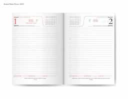 Agenda de capa lisa fosca na cor azul, com detalhes de costura branca nas bordas. Possui acabamento sem cantoneiras, conferindo um visual limpo e elegante. Ideal para organização pessoal ou profissional, combina funcionalidade com um design discreto e moderno.