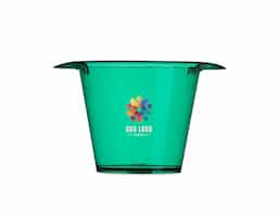 Balde de gelo com capacidade para 4 litros, ideal para manter bebidas refrigeradas. Possui alças laterais para facilitar o transporte. Na versão branca, apresenta acabamento leitoso, conferindo um visual sofisticado e discreto ao produto.